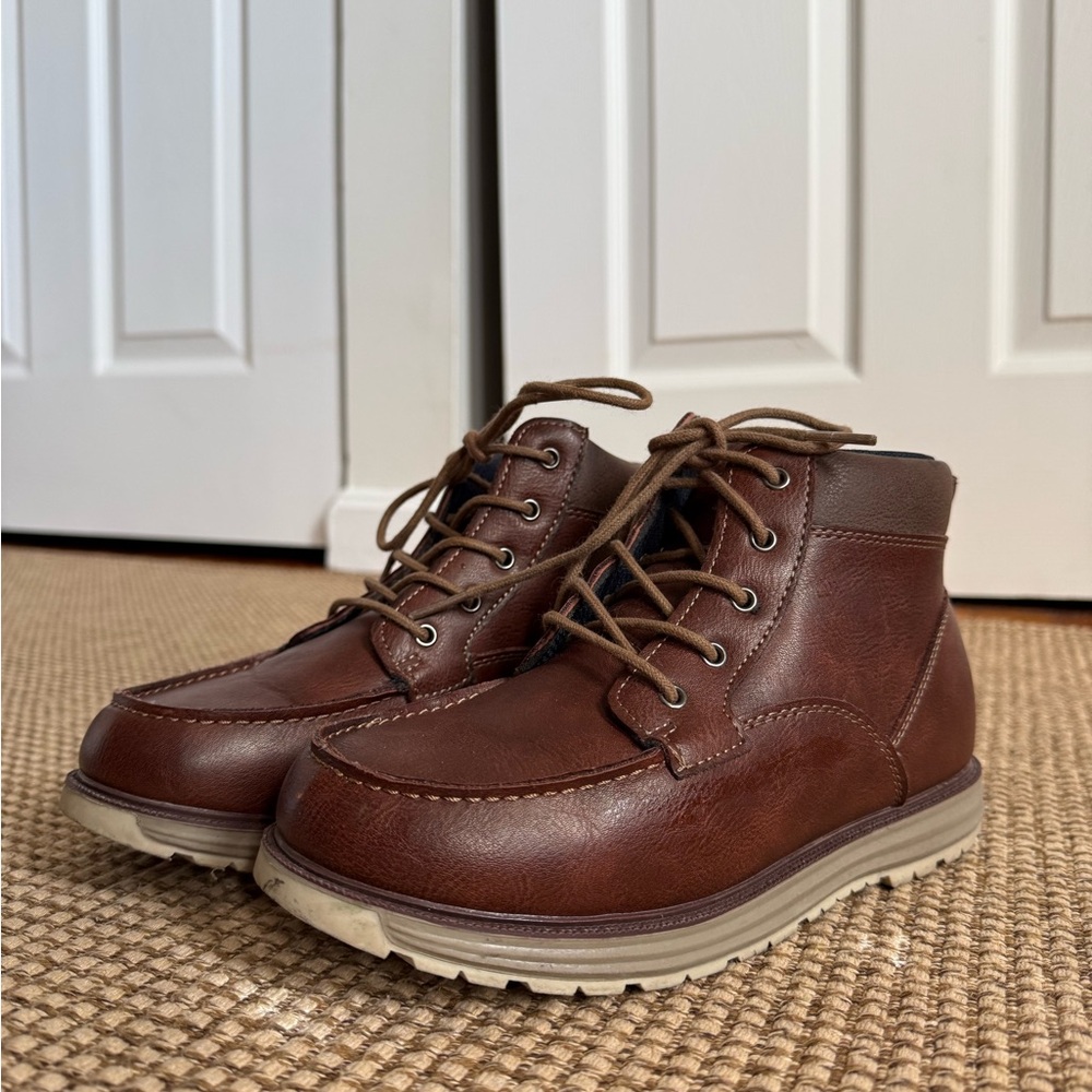 Brown Leather Ankle Boots - Picture 2 of 6